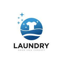 Laundry Logo Icon Design Vector