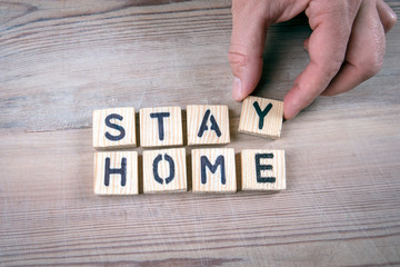 Stay Home. Holiday, self-isolation, quarantine and health concept