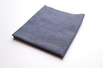 Fototapeta na wymiar blue fabric cloth isolated on white background