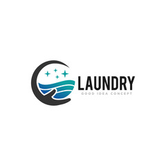 Laundry Logo Icon Design Vector