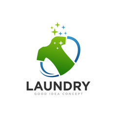 Laundry Logo Icon Design Vector