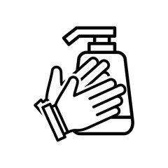 Cleaning Hand Soap Wash icon vector design templates