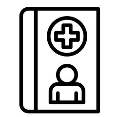 Obraz premium Patient medical record vector illustration, ine style icon