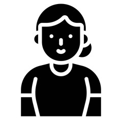 Old woman vector illustration, solid style icon