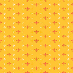 Bright yellow wallpaper, seamless pattern. Textile design texture. Vector art.