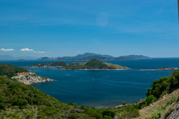 Fototapeta na wymiar view of the bay of nha trang, vietnam, asia