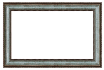 Old style silver frame isolated on a white background