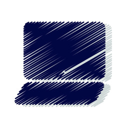 Computer monitor hand drawn solid icons. Stroke vector elements for trendy and modern design. Vector hand drawn solid icons isolated on a white background. Vector illustration. Vintage texture icons