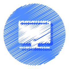 Computer monitor hand drawn icons. Vector elements for trendy and modern design. Hand drawn icons isolated on a white background. Vector illustration. Vintage icon