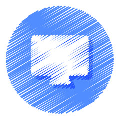 Computer monitor hand drawn icons. Vector elements for trendy and modern design. Hand drawn icons isolated on a white background. Vector illustration. Vintage icon