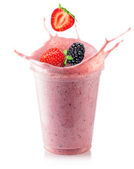 berry smoothie in glass