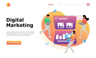 Digital Marketing Strategy Vector Illustration Concept, Suitable for web landing page, ui, 
mobile app, editorial design, flyer, banner, and other related occasion