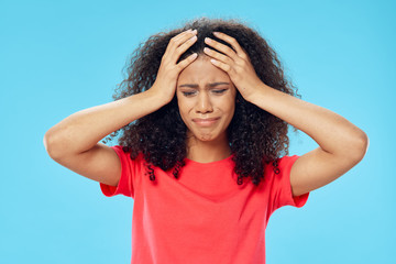 young woman with headache
