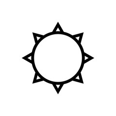 Sun outline icon. Symbol, logo illustration for mobile concept and web design.