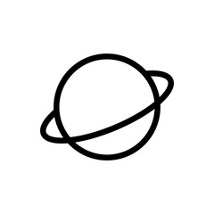 Planet outline icon. Symbol, logo illustration for mobile concept and web design.