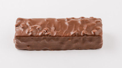 waffle chocolate dessert on a white isolated background.