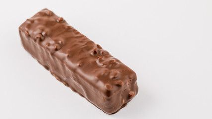 waffle chocolate dessert on a white isolated background.