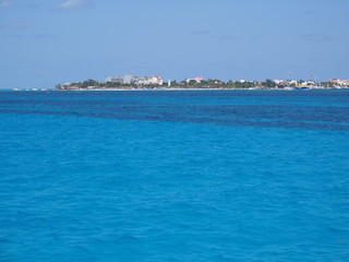 Fototapeta premium Panorama of Isla Mujeres near Cancun city at Quintana Roo in Mexico