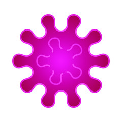 Obraz premium Colored vibrant virus icons. Circle virus icons, symbols. Coronavirus, COVID 19, 2019-ncov signs.