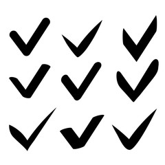 Check mark icons collection. Vector illustration