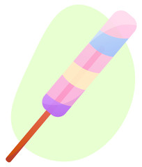 illustration of an ice lolly on a green background