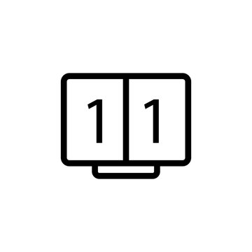 scoreboard tennis icon vector. scoreboard tennis sign. isolated contour symbol illustration