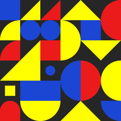 Bauhaus background in geometric style