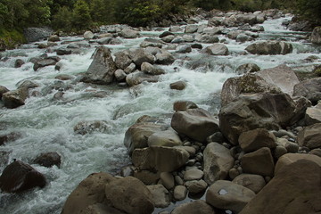 Donne River in Fiordland National Park in Southland on South Island of New Zealand
