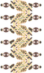 Drapery curves pagan tripe seamless pattern. Indian old surface background. Vector ornament.