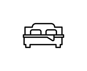 Bed flat icon.