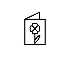 Greeting card line icon