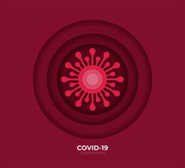 Coronavirus COVID-19 virus. Flat Design Graphic, vector