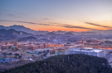 view of the city of Beijing at night