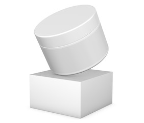 
Realistic 3D Jar Mock Up Template on White Background.3D Rendering,3D Illustration.Copy Space