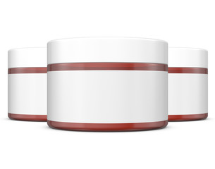 
Realistic 3D Jar Mock Up Template on White Background.3D Rendering,3D Illustration.Copy Space