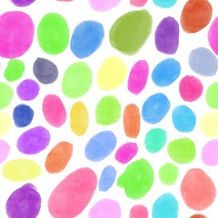Abstract background. Multi-colored spots on a white background. Cute illustration for the decor and design of posters, postcards, prints, stickers, invitations, textiles and stationery.