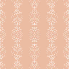 Seamless damask pattern wallpaper. Vintage decor in Victorian surface style