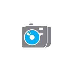 Photography related icon on background for graphic and web design. Creative illustration concept symbol for web or mobile app