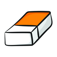 Office supplies, eraser hand drawn icon 