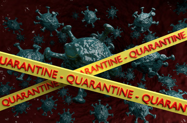 Quarantine and Coronavirus Covid-19. Conceptual image