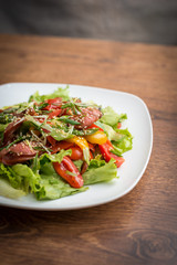 Salad with smoked duck