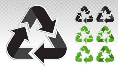 Obraz premium recycle symbol or recycling arrows flat icon for apps and websites