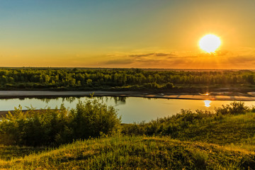 Sunset over the Saskatchewan River