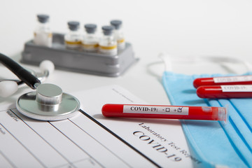 World coronavirus epidemic concept. Pandemic COVID-19, 2019-nKoV. Coronavirus vaccine testing....