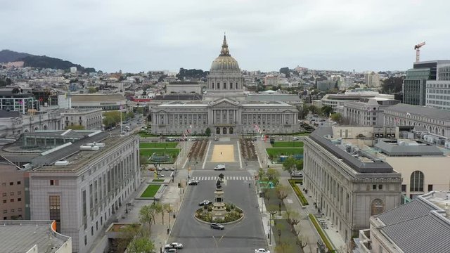 San Francisco Downtown City Hall During COVID-19 Quarantine
