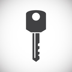 Key icon on background for graphic and web design. Creative illustration concept symbol for web or mobile app