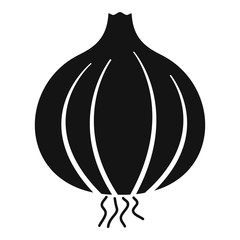 Farm onion icon. Simple illustration of farm onion vector icon for web design isolated on white background