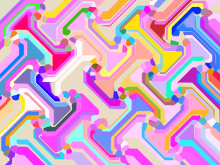 Unique crazy colorful design. Abstract coloring background of the gradient with visual wave,cubes and lighting effects,good for your project design   