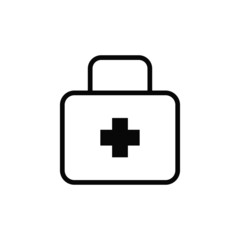 Obraz premium first aid kit icon isolated vector