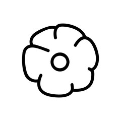 the poppy plant flower icon vector. the poppy plant flower sign. isolated contour symbol illustration